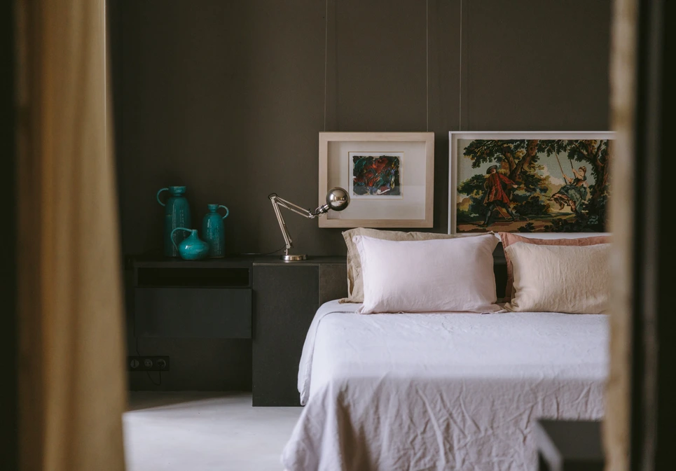 The bedrooms at Chateau Engalin