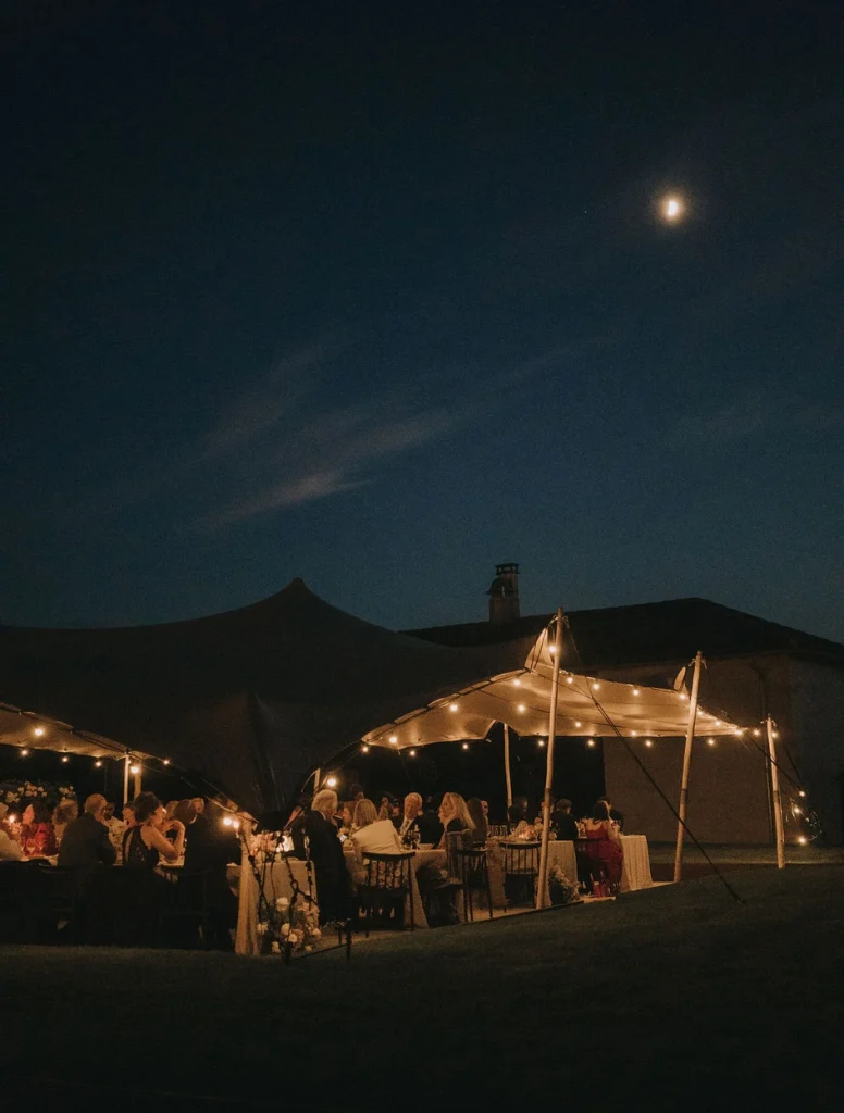 The courtyard & bedouin tent at Chateau Engalin