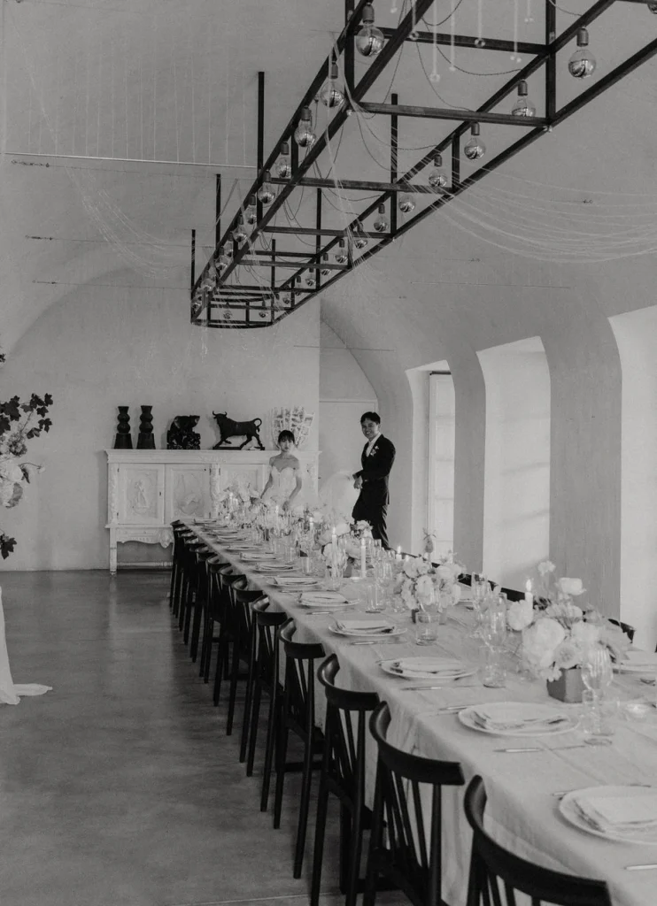 The vaulted room at Chateau Engalin